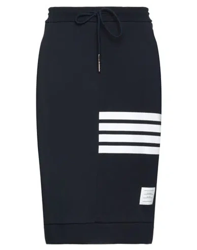 Thom Browne Woman Midi Skirt Midnight Blue Size 0 Cotton