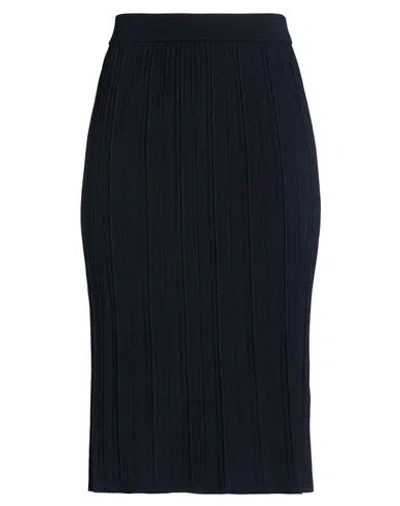 Thom Browne Woman Midi Skirt Midnight Blue Size 4 Virgin Wool