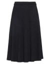 Thom Browne Woman Midi Skirt Midnight Blue Size 4 Cotton, Polyamide In Blue
