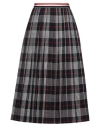 THOM BROWNE THOM BROWNE WOMAN MIDI SKIRT MIDNIGHT BLUE SIZE 6 WOOL