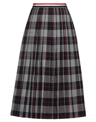 Thom Browne Woman Midi Skirt Midnight Blue Size 6 Wool