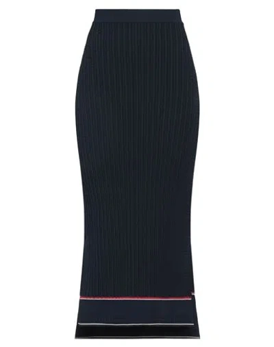 Thom Browne Woman Midi Skirt Midnight Blue Size 8 Viscose, Polyester, Polyamide, Elastane