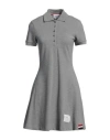 Thom Browne Woman Mini Dress Grey Size 2 Cotton