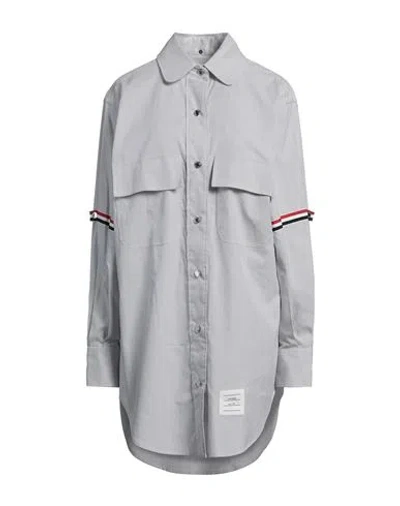 Thom Browne Woman Mini Dress Grey Size 6 Cotton