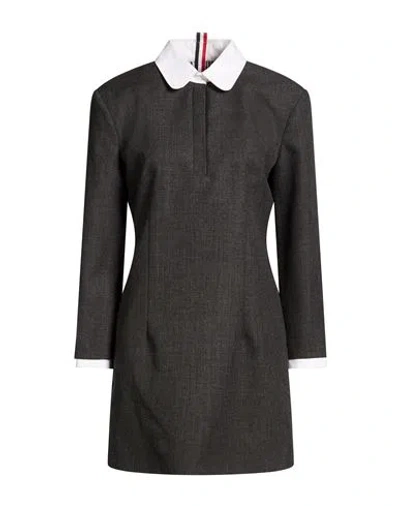 Thom Browne Woman Mini Dress Grey Size 6 Virgin Wool
