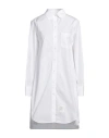 Thom Browne Oxford Cotton Mini Shirt Dress In White