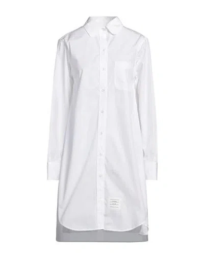 THOM BROWNE THOM BROWNE WOMAN MINI DRESS WHITE SIZE 4 COTTON