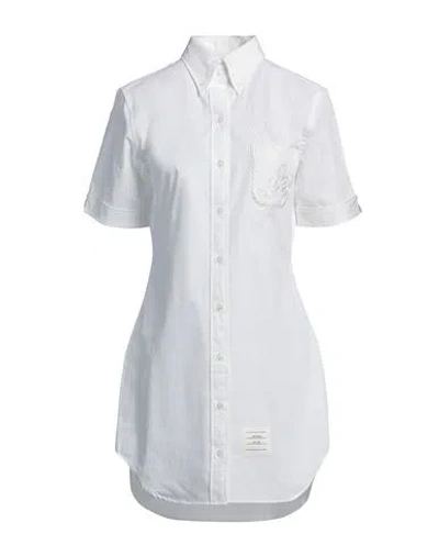 Thom Browne Woman Mini Dress White Size 8 Cotton