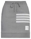 THOM BROWNE THOM BROWNE WOMAN MINI SKIRT GREY SIZE 6 COTTON