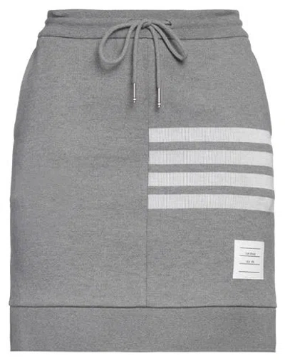 Thom Browne 4-bar Stripe Miniskirt In Grey