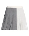 Thom Browne Woman Mini Skirt Grey Size 6 Cotton In Multi
