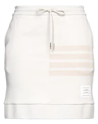 Thom Browne Woman Mini Skirt Light Grey Size 6 Cotton