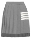 Thom Browne Twill 4-bar Mini Skirt In Grey