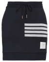 Thom Browne Woman Mini Skirt Midnight Blue Size 4 Cotton