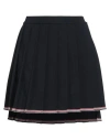 THOM BROWNE THOM BROWNE WOMAN MINI SKIRT MIDNIGHT BLUE SIZE 6 VIRGIN WOOL, POLYAMIDE, ELASTANE