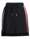 Thom Browne Woman Mini Skirt Midnight Blue Size 6 Viscose, Polyester In Blue