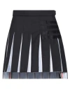 Thom Browne 4-bar Pleated Mini Skirt In Blue