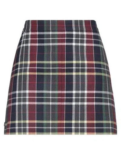Thom Browne Woman Mini Skirt Navy Size 10 Wool In Blue
