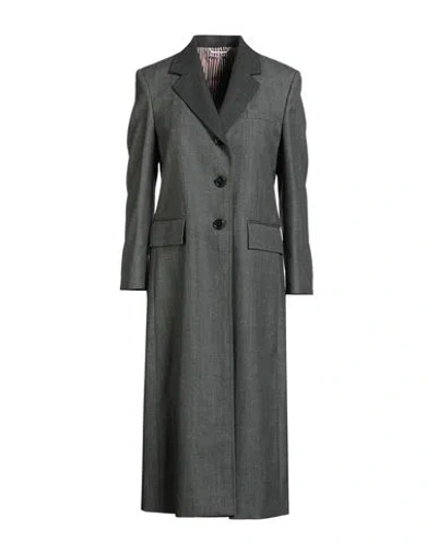 Thom Browne Woman Overcoat & Trench Coat Charcoal Size 6 Wool
