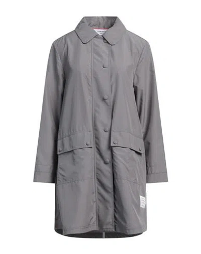 Thom Browne Woman Overcoat & Trench Coat Grey Size 4 Polyester