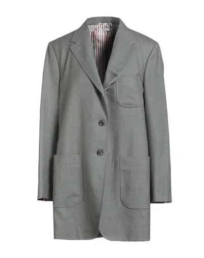 Thom Browne Woman Overcoat & Trench Coat Grey Size 4 Wool