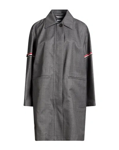 Thom Browne Woman Overcoat & Trench Coat Grey Size 6 Wool, Polyamide