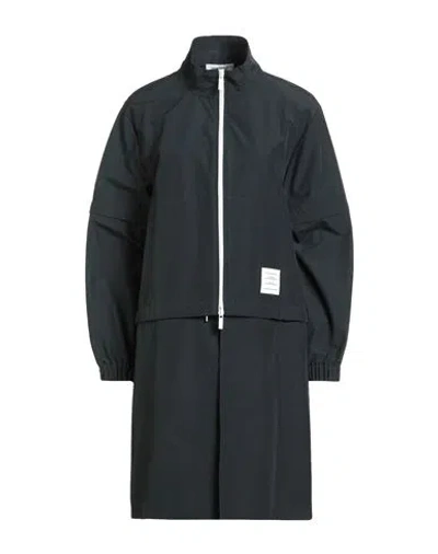 Thom Browne Woman Overcoat & Trench Coat Navy Size 2 Cotton, Nylon