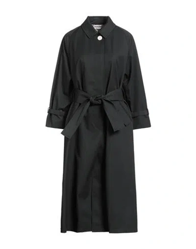 Thom Browne Woman Overcoat & Trench Coat Navy Size 2 Polyester, Cotton