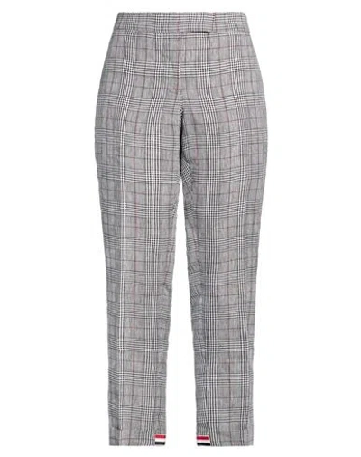 Thom Browne Woman Pants Grey Size 10 Linen In Gray