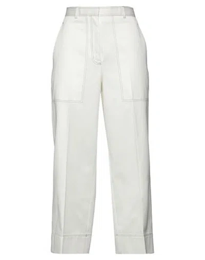 Thom Browne Woman Pants Off White Size 8 Cotton