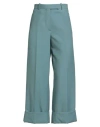 Thom Browne Woman Pants Turquoise Size 2 Wool, Polyester In Blue