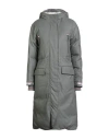 Thom Browne Woman Puffer Grey Size 2 Wool, Polyamide, Elastane, Polyester