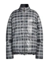 Thom Browne Woman Puffer Grey Size 4 Nylon In Grey