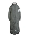 Thom Browne Woman Puffer Grey Size 8 Polyester