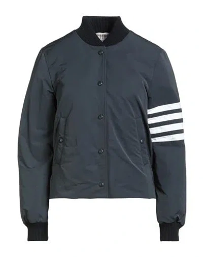 Thom Browne Woman Puffer Navy Size 2 Polyester, Wool