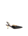 Thom Browne Patent-leather Point-toe Slingback Pumps In Black