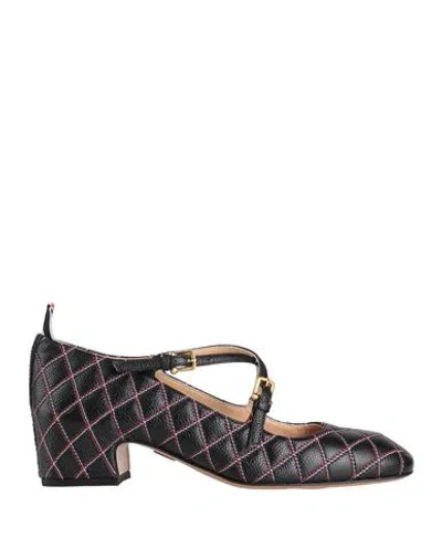 Thom Browne Woman Pumps Black Size 6 Leather