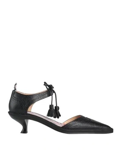 Thom Browne Woman Pumps Black Size 8 Leather