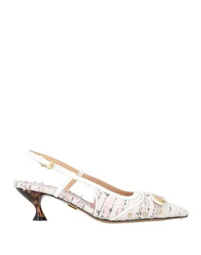 Thom Browne Woman Pumps Light Pink Size 8 Textile Fibers, Leather