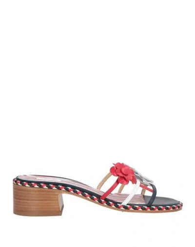 Thom Browne Woman Sandals Navy Size 8 Calfskin