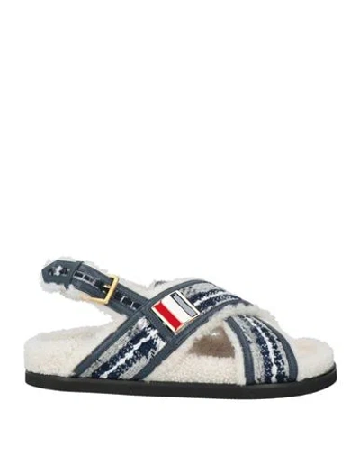 Thom Browne Woman Sandals Navy Size 8 Leather