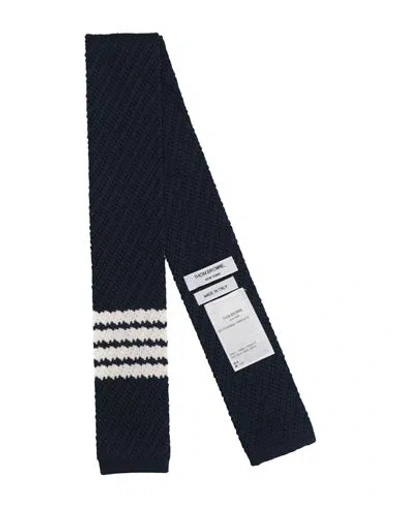 Thom Browne Woman Scarf Navy Size - Silk
