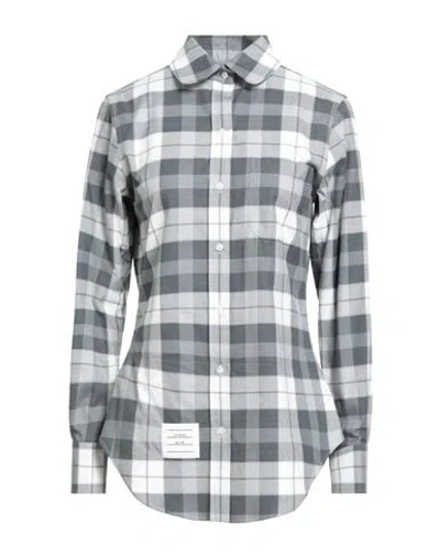 Thom Browne Woman Shirt Grey Size 8 Cotton