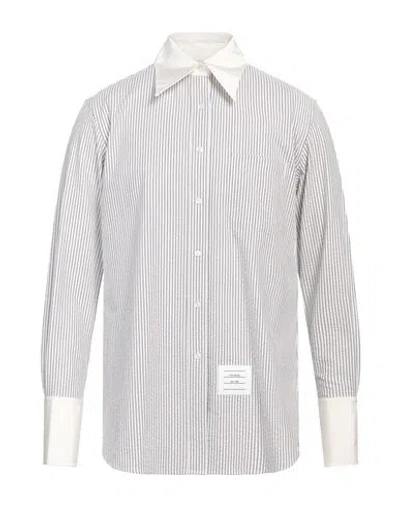 Thom Browne Woman Shirt Lead Size 8 Cotton In Grey