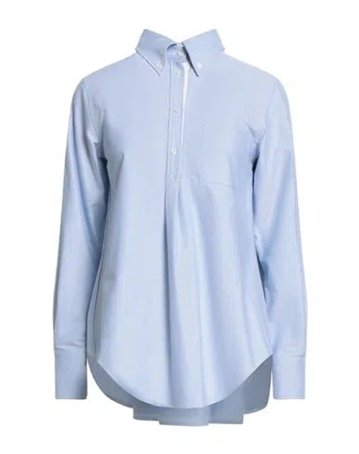Thom Browne Woman Shirt Light Blue Size 6 Cotton