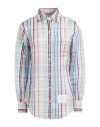 Thom Browne Woman Shirt Light Blue Size 8 Silk In Multi