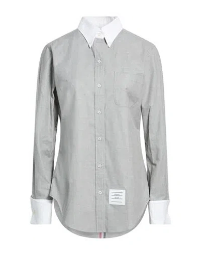 Thom Browne Woman Shirt Light Grey Size 10 Cotton In Neutral