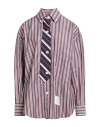 Thom Browne Woman Shirt Navy Size 4 Cotton, Silk