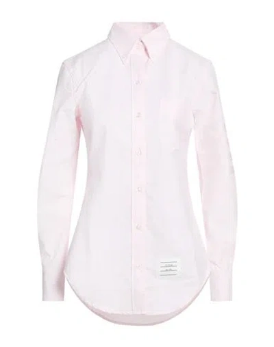 Thom Browne Woman Shirt Pink Size 4 Pima Cotton In Neutral