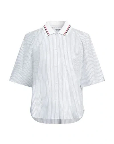 Thom Browne Woman Shirt White Size 10 Cotton, Polyamide, Elastane